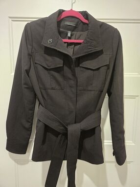 WHBM Women's Black Belted Jacket